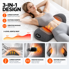 BackRevive 3-in-1 Comfort Cushion – Heat, Vibration & Airbag Compression | USB Rechargeable