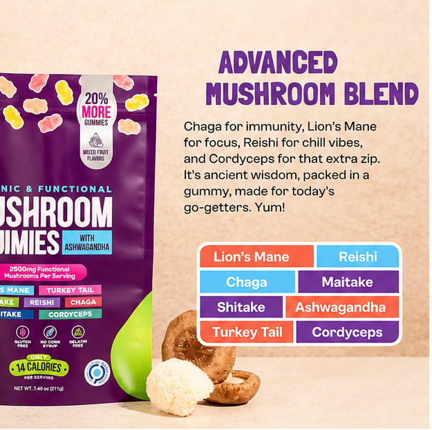 Mushroom Gummies — Maintain Cardiovascular Health Entige