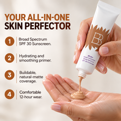BB Blur Tinted Moisturizer with Applicator Brush | Waterproof | 30ml