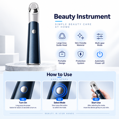 4-in-1 EMS Microcurrent Warming Beauty Device | EMS + LED + Vibration + Hot Compress | Type-C