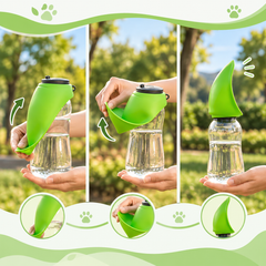 Portable Pet Water Bottle with Drinking Tray | 680ml | Dogs & Cats