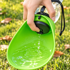 Portable Pet Water Bottle with Drinking Tray | 680ml | Dogs & Cats