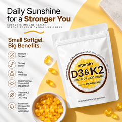 Vitamin D3 K2 Capsules – Daily Bone & Wellness Support