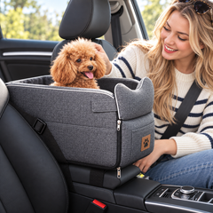 Pet Bolster Bed for Dogs & Cats | Car & Indoor Use | Oval & Square