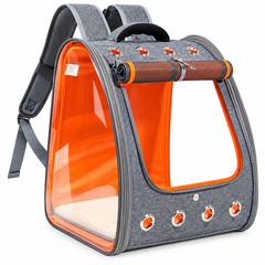 Transparent PVC Pet Backpack | Bubble Carrier for Cats & Small Dogs | Oxford Cloth