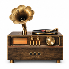 Retro Phonograph Ultrasonic Mist Diffuser & Bluetooth Speaker | Air Humidifier | Decorative Piece