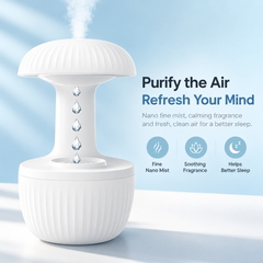 Anti-Gravity Countercurrent Humidifier with Cool Mist | Levitating Water Drop Design
