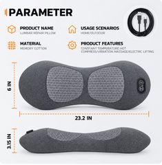 BackRevive 3-in-1 Comfort Cushion – Heat, Vibration & Airbag Compression | USB Rechargeable