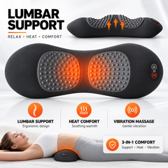 BackRevive 3-in-1 Comfort Cushion – Heat, Vibration & Airbag Compression | USB Rechargeable