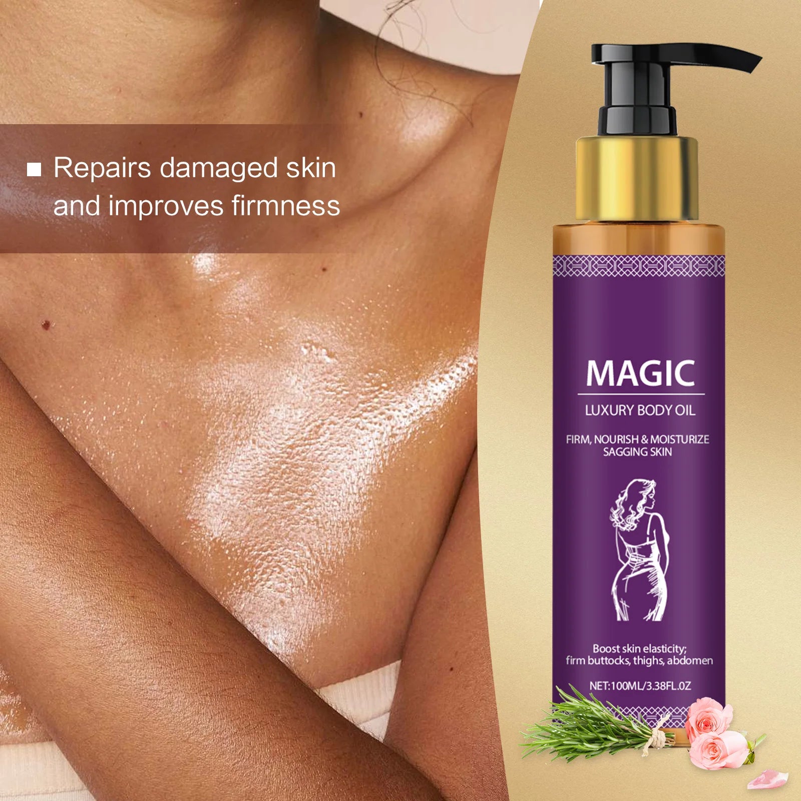 Tightening Body Oil Lightening Improve Dry Brightening Nourishing Lifting Firming Smooth Anti Cellulite Skin Care Massage Care Entige