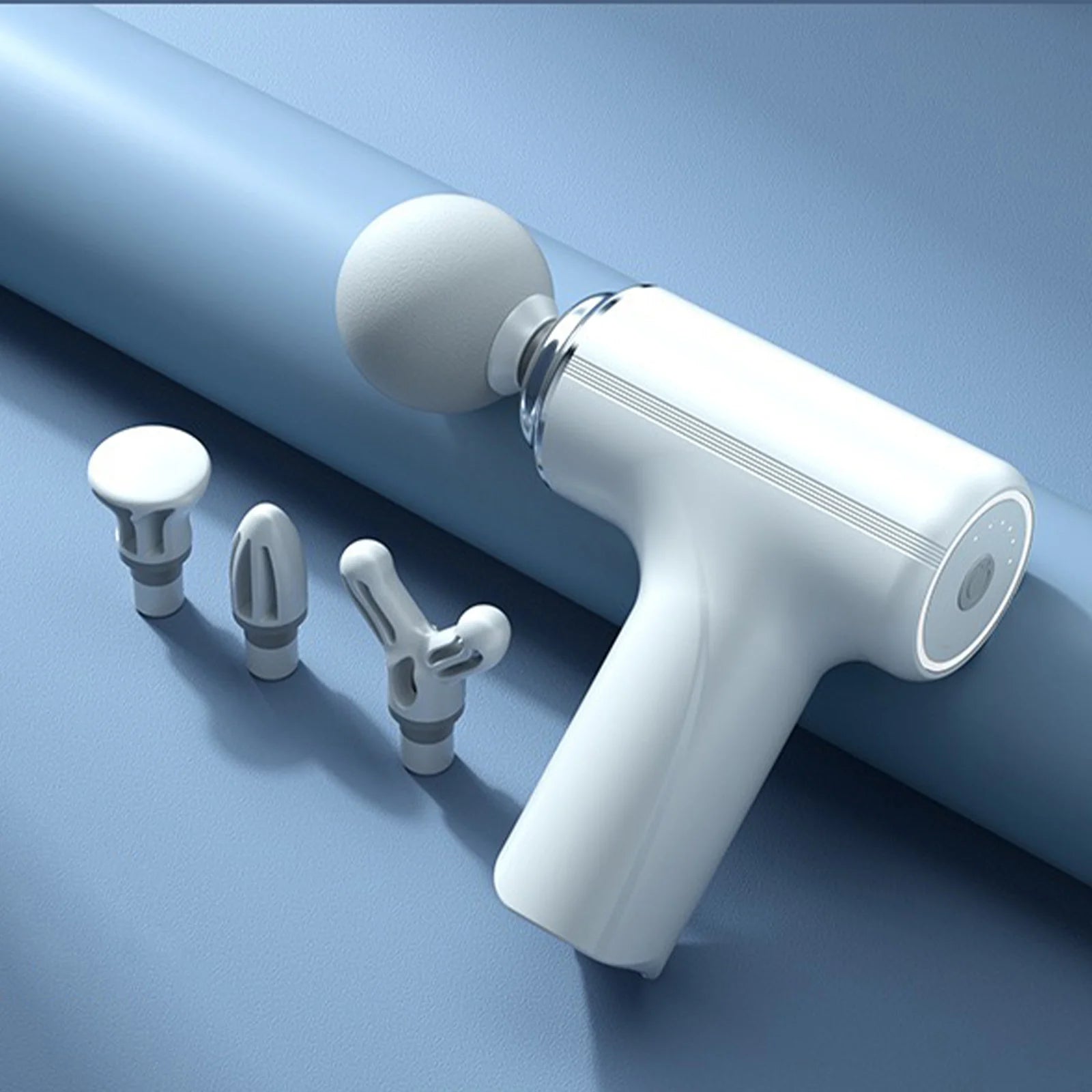 A Portable Electric Fascia Massage Gun, 4 Replaceable Massage Heads, 6-Speed Mode Adjustment, Deep Tissue Impact Muscles, Reliev Entige