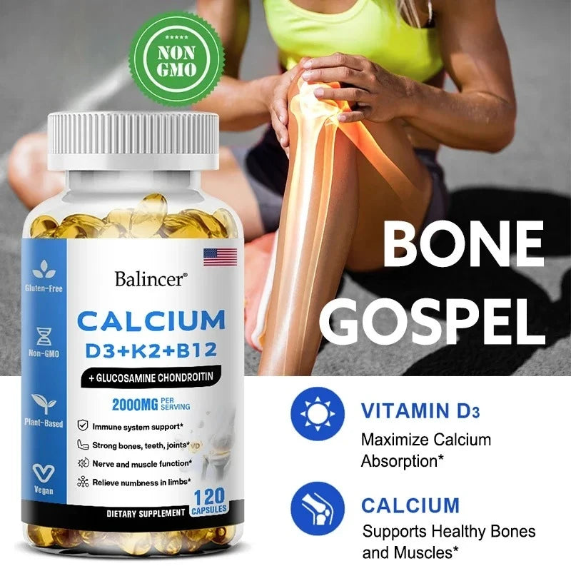 Calcium + D3 + K2 + B12 Capsules Entige