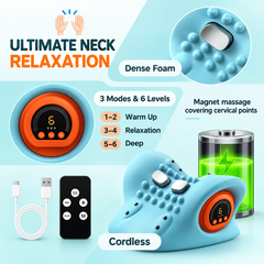 NeckRevive 4-in-1 Neck Comfort Pillow – Heat, Vibration & Massage