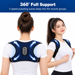 Back & Shoulder Massager with Vibration, Warming Heat & Posture Awareness