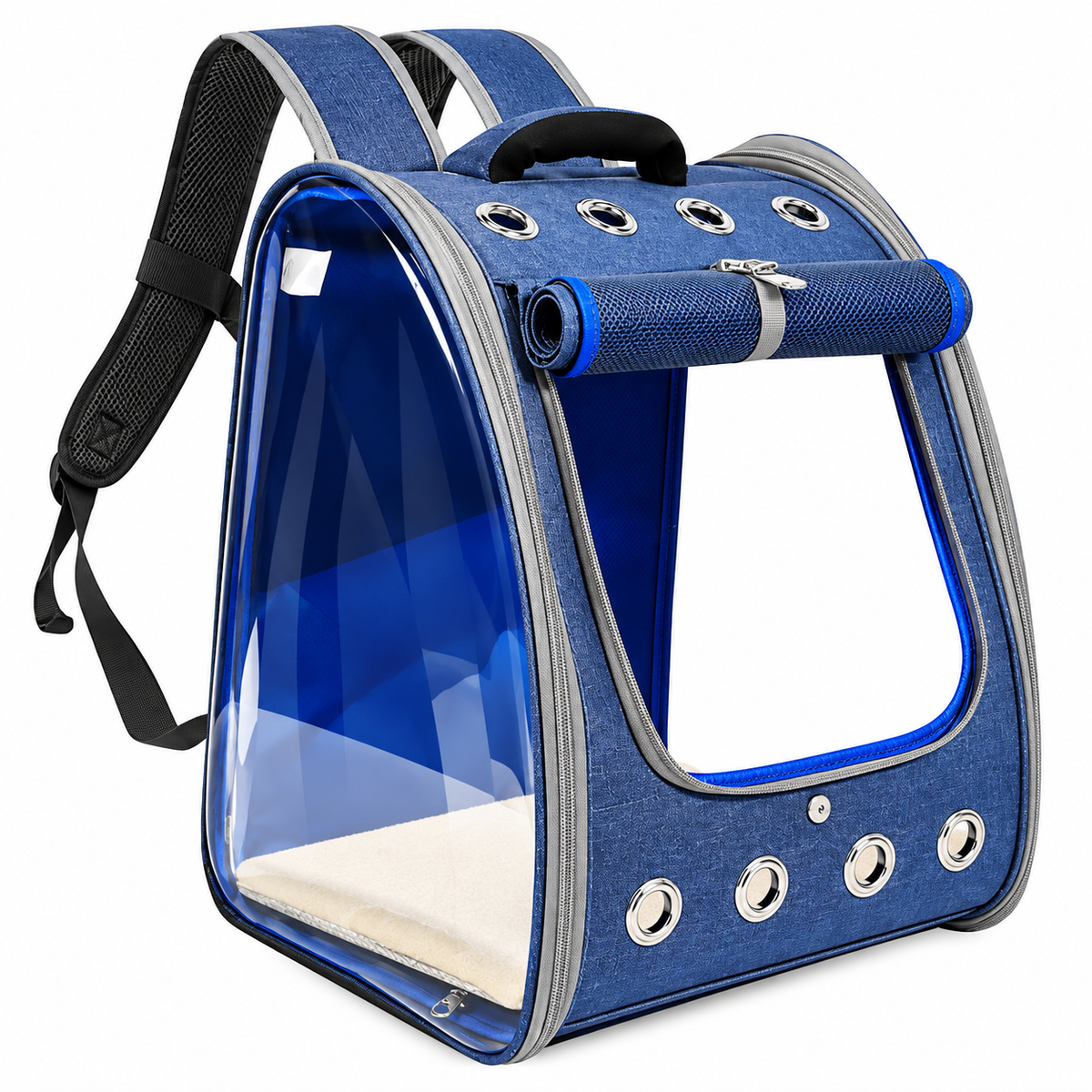 Transparent PVC Pet Backpack | Bubble Carrier for Cats & Small Dogs | Oxford Cloth
