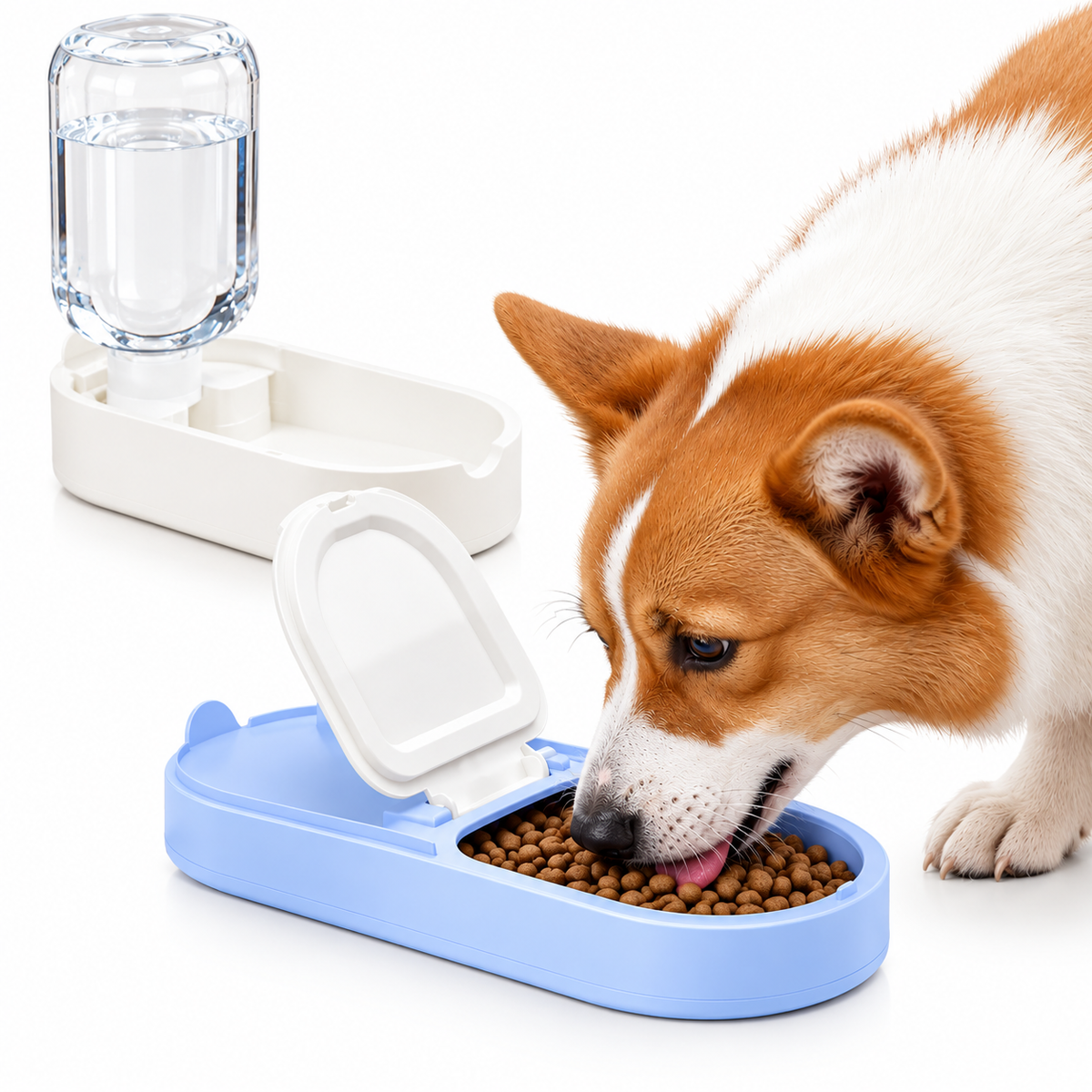 Portable Dog Water & Food Bottle | 2-in-1 Pet Travel Bottle