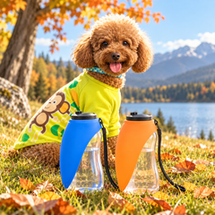 Portable Pet Water Bottle with Drinking Tray | 680ml | Dogs & Cats