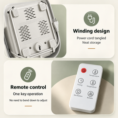 Folding Foot Bath Tub with PTC Heater & Remote Control | 110V
