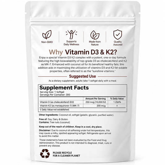 Vitamin D3 K2 Capsules – Daily Bone & Wellness Support