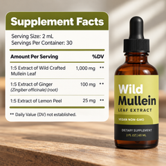 Mullein Leaf Herbal Drops with Ginger & Lemon – Daily Herbal Supplement