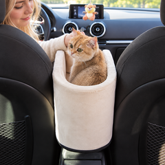 Pet Bolster Bed for Dogs & Cats | Car & Indoor Use | Oval & Square