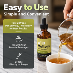 Mullein Leaf Herbal Drops with Ginger & Lemon – Daily Herbal Supplement