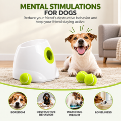 Automatic Dog Ball Launcher | 3 Launch Distances | ABS | US/UK/EU/AU Plug