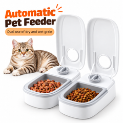 Gravity Pet Feeder & Water Dispenser | Plastic | Single & Double Bowl | Cats & Dogs