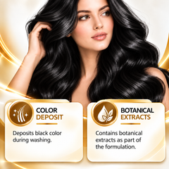 Black Hair Color Shampoo | Herbal Extract Formula | 100ml
