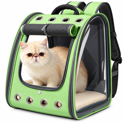 Transparent PVC Pet Backpack | Bubble Carrier for Cats & Small Dogs | Oxford Cloth