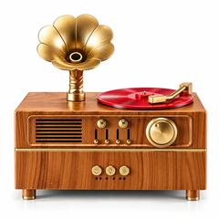 Retro Phonograph Ultrasonic Mist Diffuser & Bluetooth Speaker | Air Humidifier | Decorative Piece
