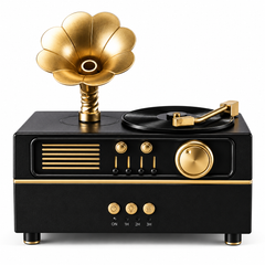 Retro Phonograph Ultrasonic Mist Diffuser & Bluetooth Speaker | Air Humidifier | Decorative Piece