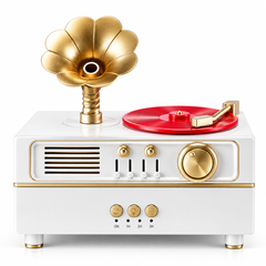 Retro Phonograph Ultrasonic Mist Diffuser & Bluetooth Speaker | Air Humidifier | Decorative Piece
