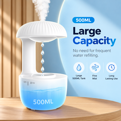 Anti-Gravity Countercurrent Humidifier with Cool Mist | Levitating Water Drop Design