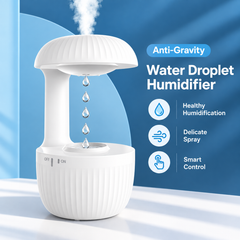 Anti-Gravity Countercurrent Humidifier with Cool Mist | Levitating Water Drop Design