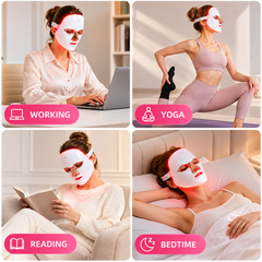 Touch-Control Multi-Color LED Light Therapy Face Mask | Radiant & Refreshed-Looking Skin | Rechargeable