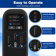 Back & Shoulder Massager with Vibration, Warming Heat & Posture Awareness