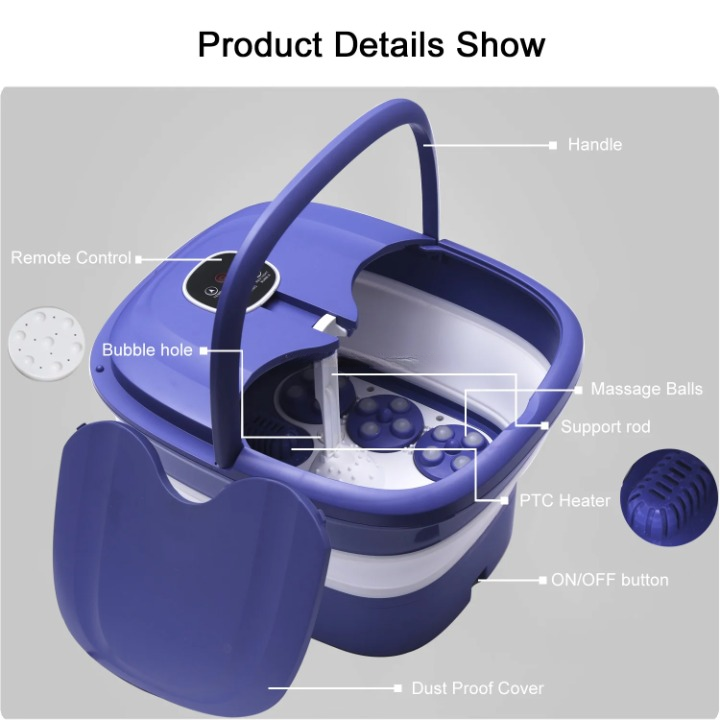 Fast Heat Automatic - Massage Foldable Foot Spa Bath