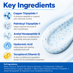 Peptide Moisturizing Cream with Hyaluronic Acid & Vitamin E, 50g