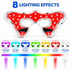 Wearable EMS Eye Area Beauty Massager Mask | Under-Eye & Cheek Contouring Device | Rechargeable