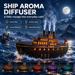 Vintage Steamship Aroma Diffuser & Ultrasonic Humidifier
