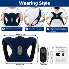 Back & Shoulder Massager with Vibration, Warming Heat & Posture Awareness