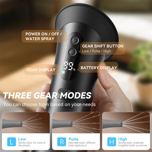 Electric Ear Wax Removal Kit | 3 Pressure Settings & 11 Tips Entige