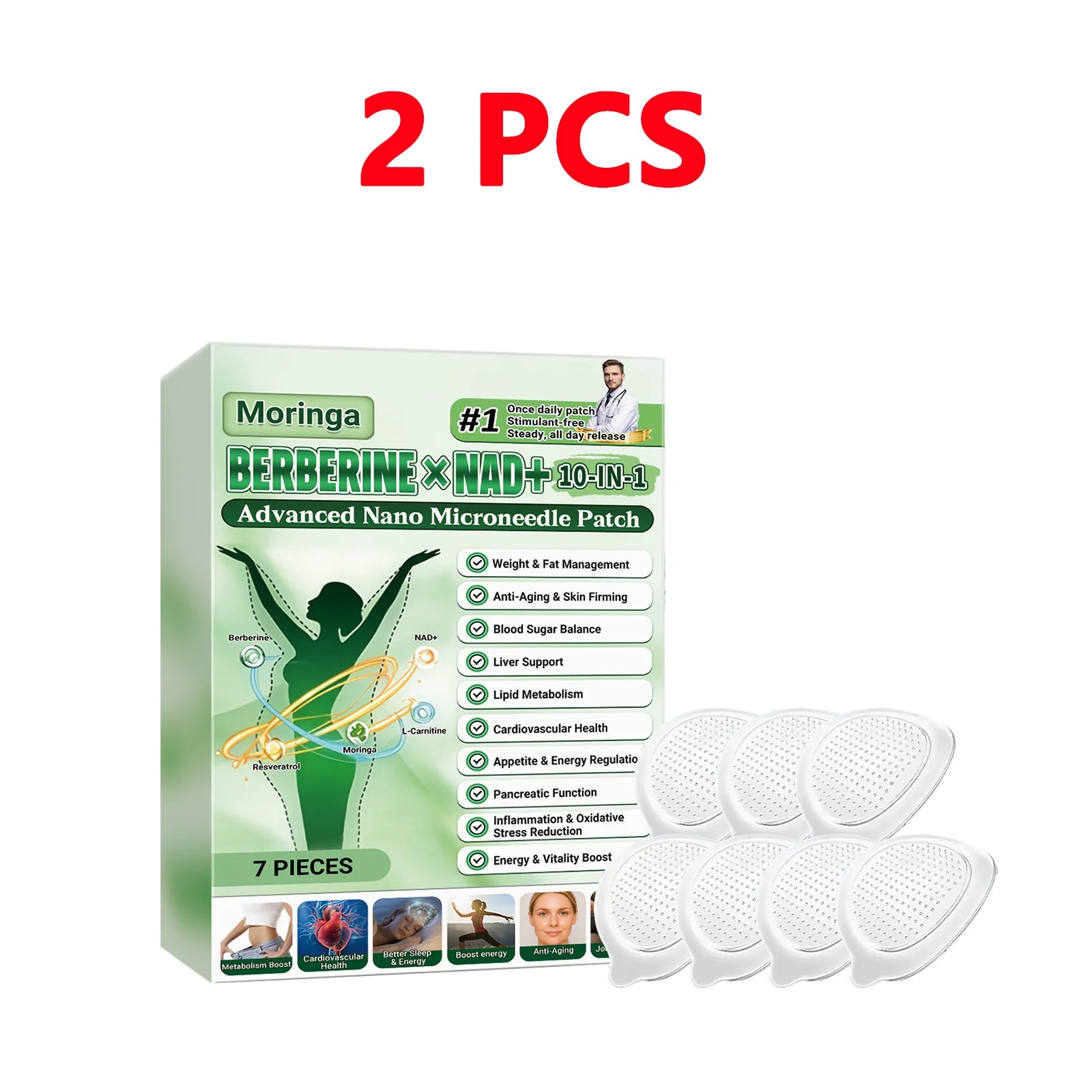 NAD+ 10-IN-1 Advanced Nano Microneedle Patch Entige