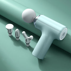 A Portable Electric Fascia Massage Gun, 4 Replaceable Massage Heads, 6-Speed Mode Adjustment, Deep Tissue Impact Muscles, Reliev Entige