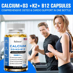 Calcium + D3 + K2 + B12 Capsules Entige