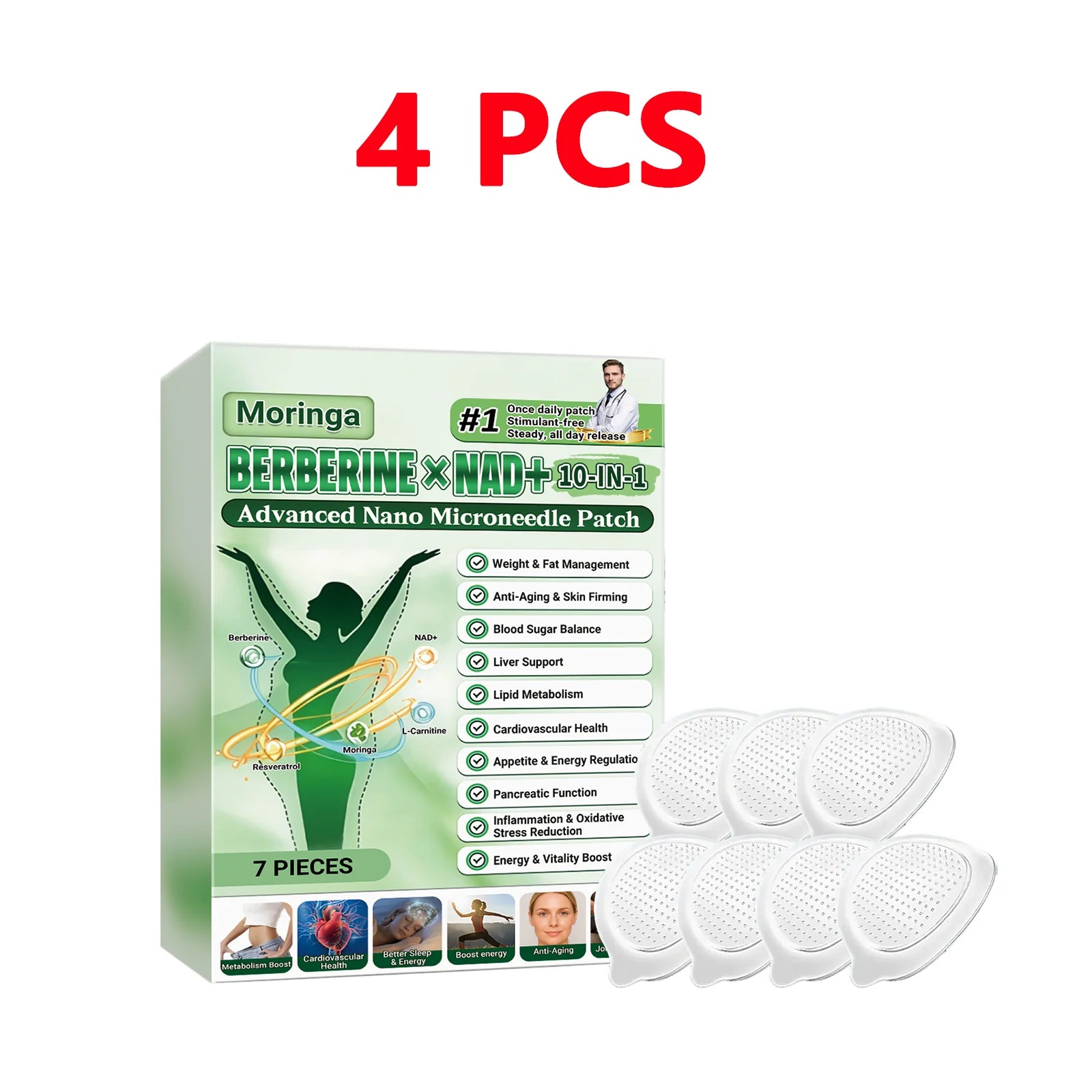 NAD+ 10-IN-1 Advanced Nano Microneedle Patch Entige