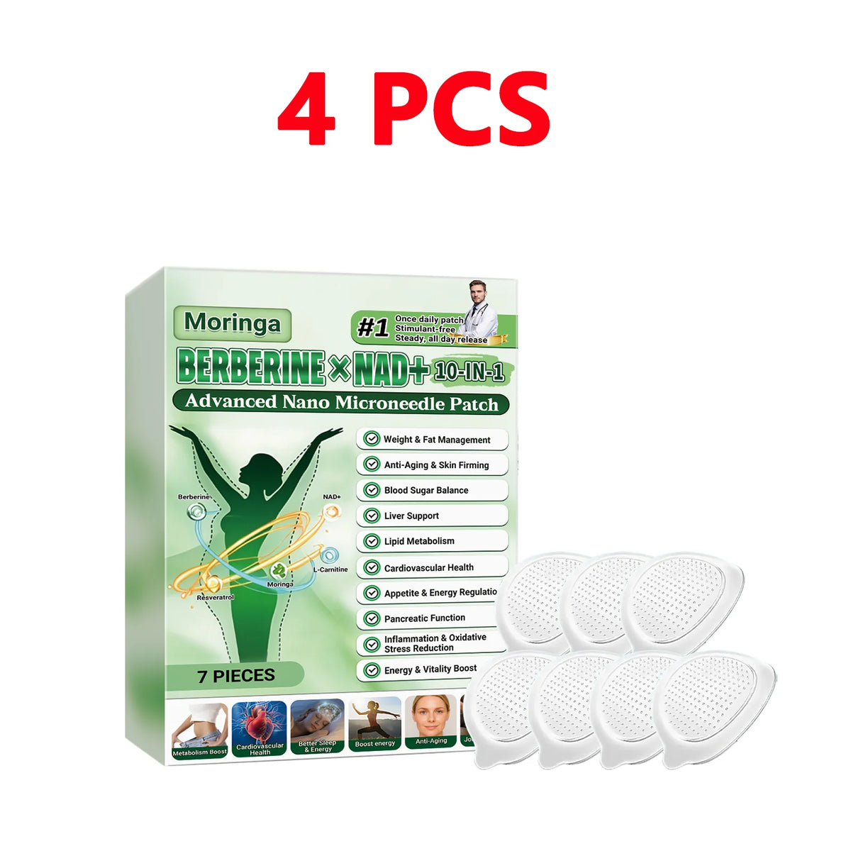 NAD+ 10-IN-1 Advanced Nano Microneedle Patch Entige