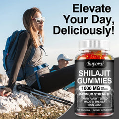 Shilajit Gummies - Energy Level, Memory and Focus Support Relieve Stress Overall Health