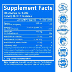 Calcium + D3 + K2 + B12 Capsules Entige